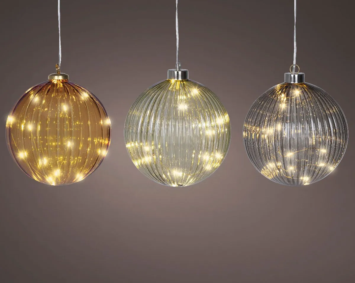 LUČKE DECORIS KROGLA FI 14 CM, LED 15 L SORTIRANO