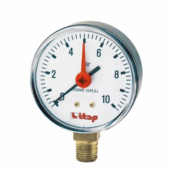 MANOMETER ITAP 63 0-10 BAR ART. 482 6.35 MM (1/4)