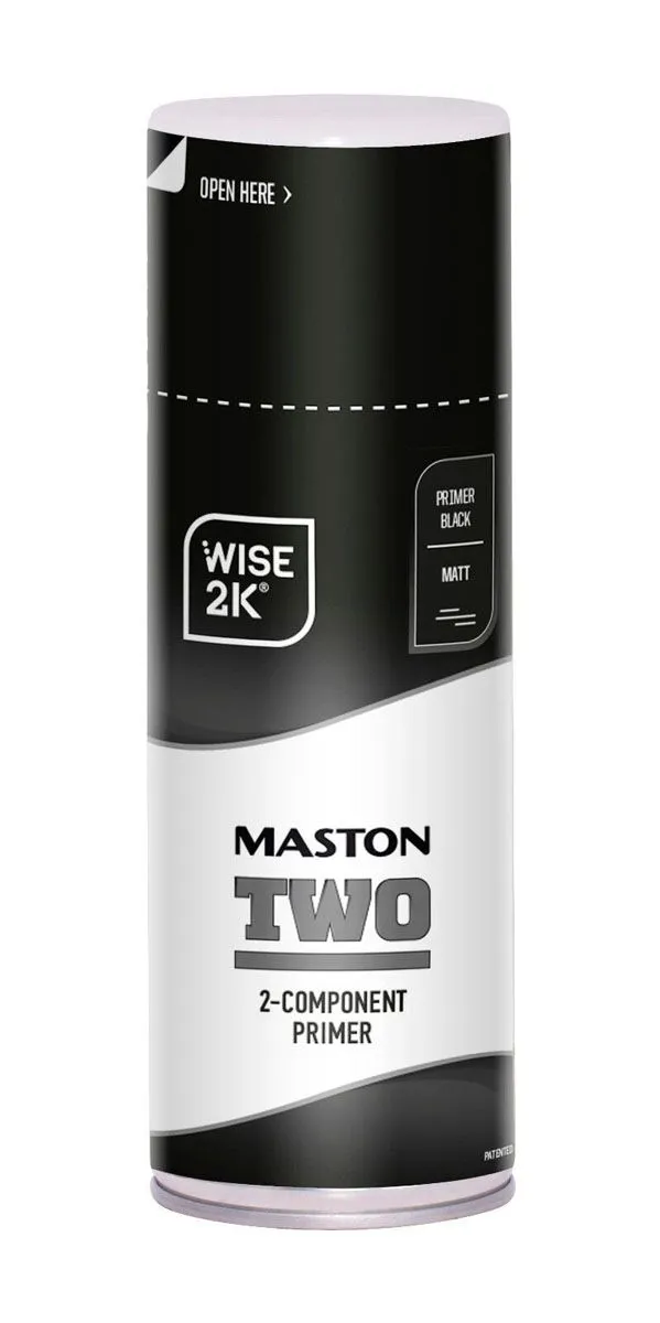 MASTON BARVA V SPREJU 2K TWO  PRIMER ČRNA 400 ML