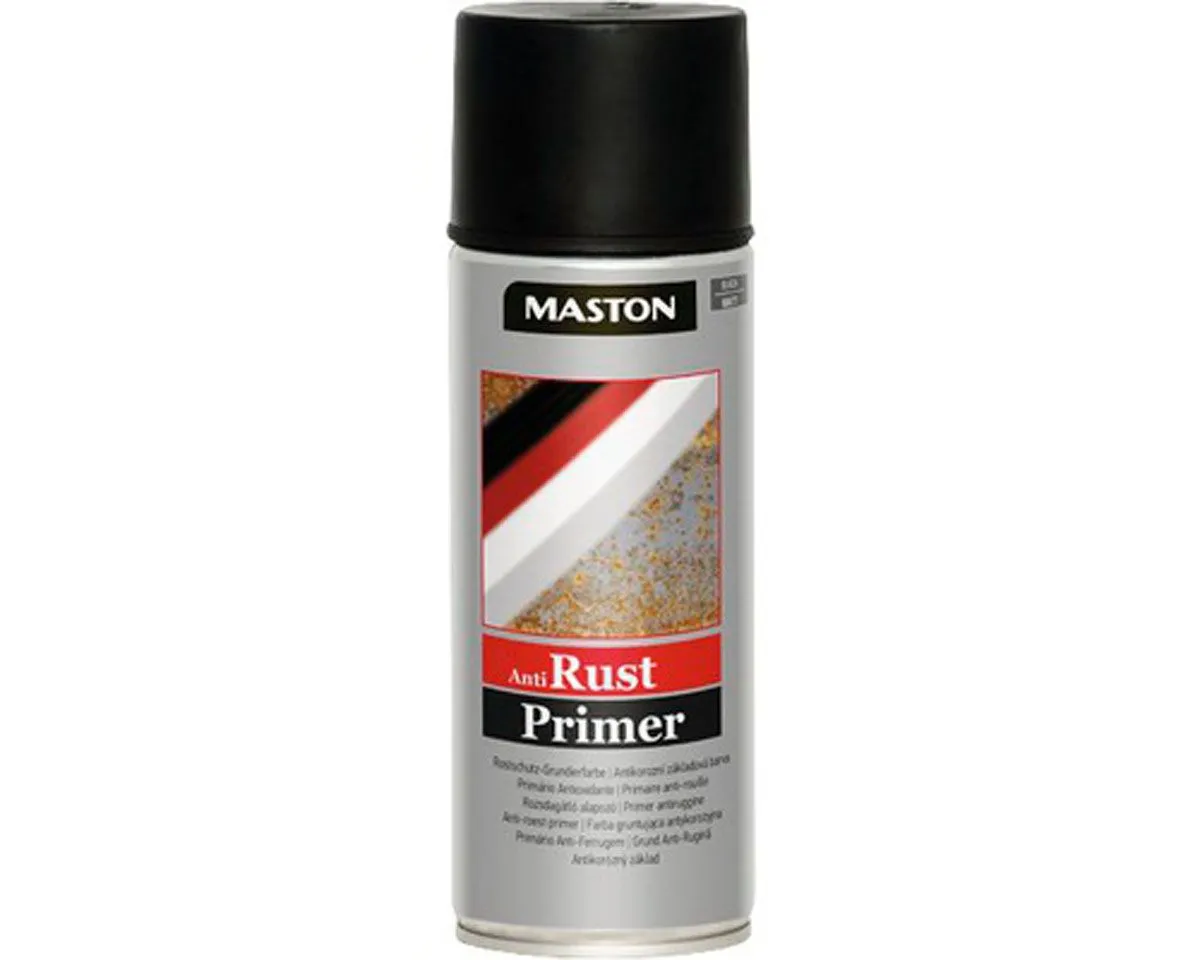 MASTON BARVA V SPREJU ANTI RUST-PRIMER ČRNA 400ML