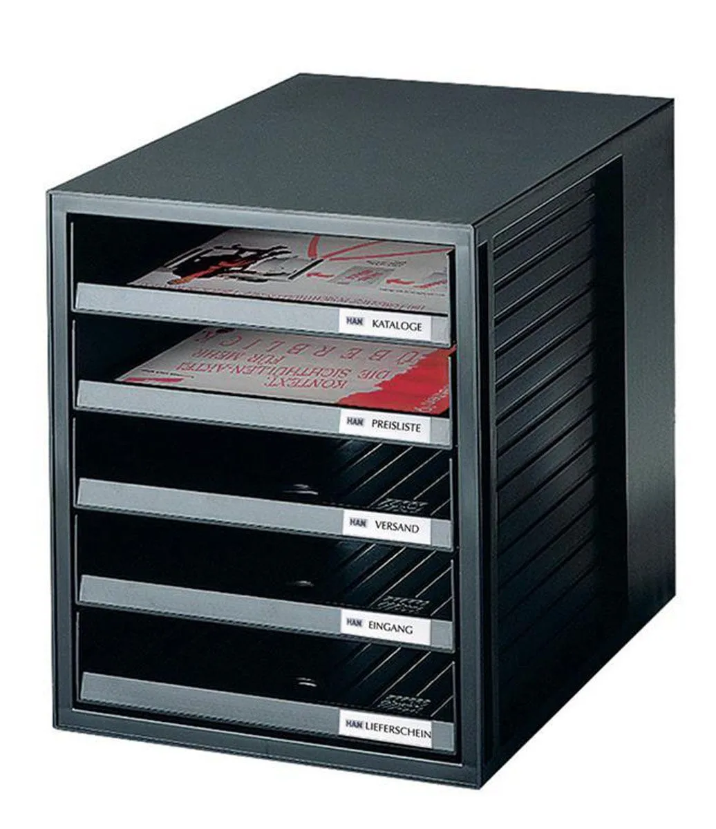 ODLOŽNI PREDAL, PREDALNIK HAN SYSTEM BOX ODPRT ČRN