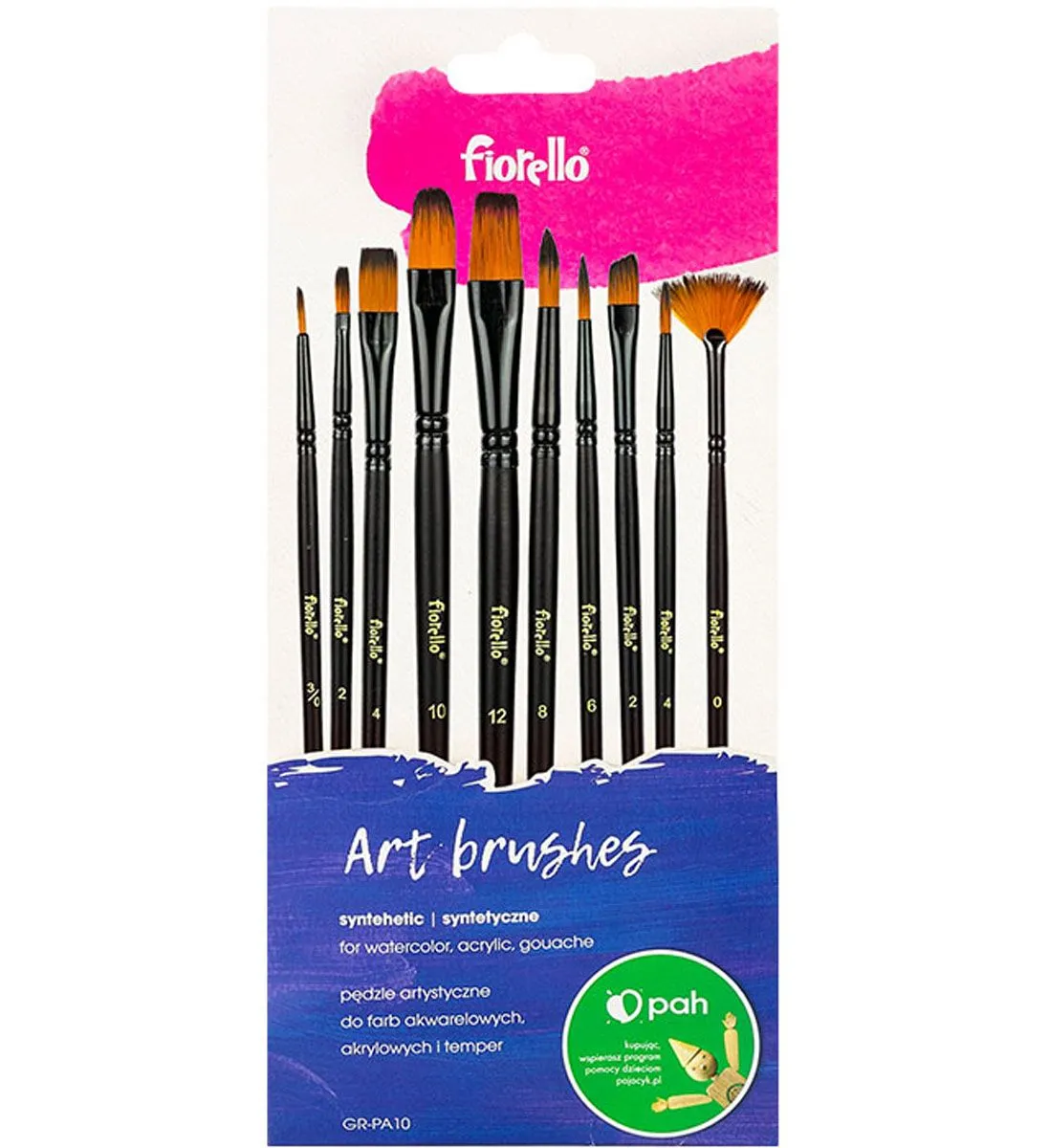 ČOPIČI SET 10, UMETNIŠKI