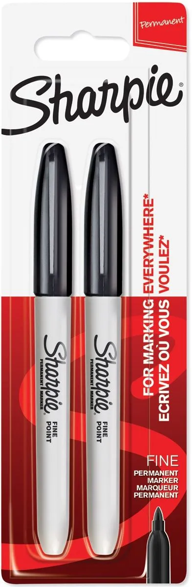 PERMANENTNI FLOMASTER SHARPIE MARKER SHARPIE FINE 2/1 BLACK - BLISTER