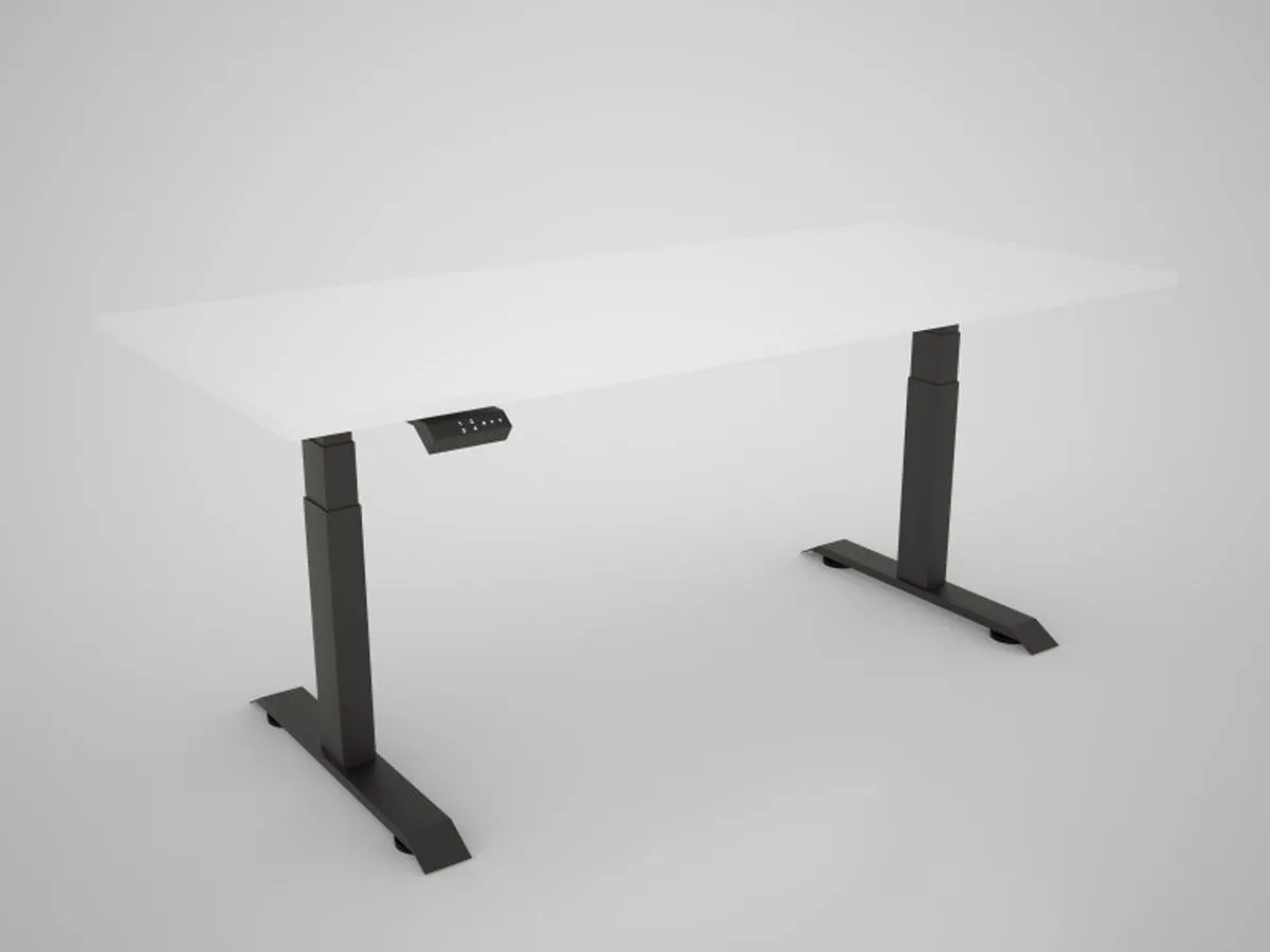PISALNA DVIŽNA MIZA MS VISCOM S PLOŠČO EGGER PREMIUM BELA - 1600 X 800 MM, ČRNO PODNOŽJE