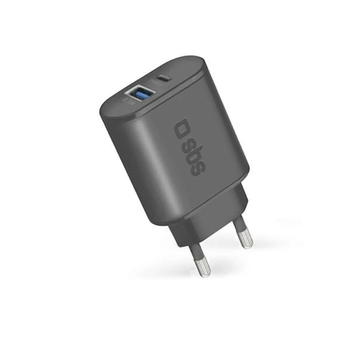 POLNILNIK ZA GSM SBS ADAPTER 1XUSB-A+1XUSB-C HITRI 10W BLACK