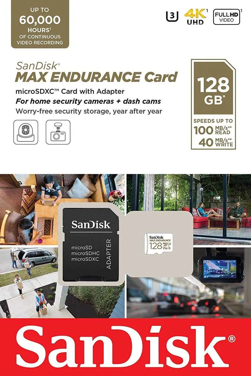 POMNILNIŠKA KARTICA SANDISK 128GB MAX ENDURANCE