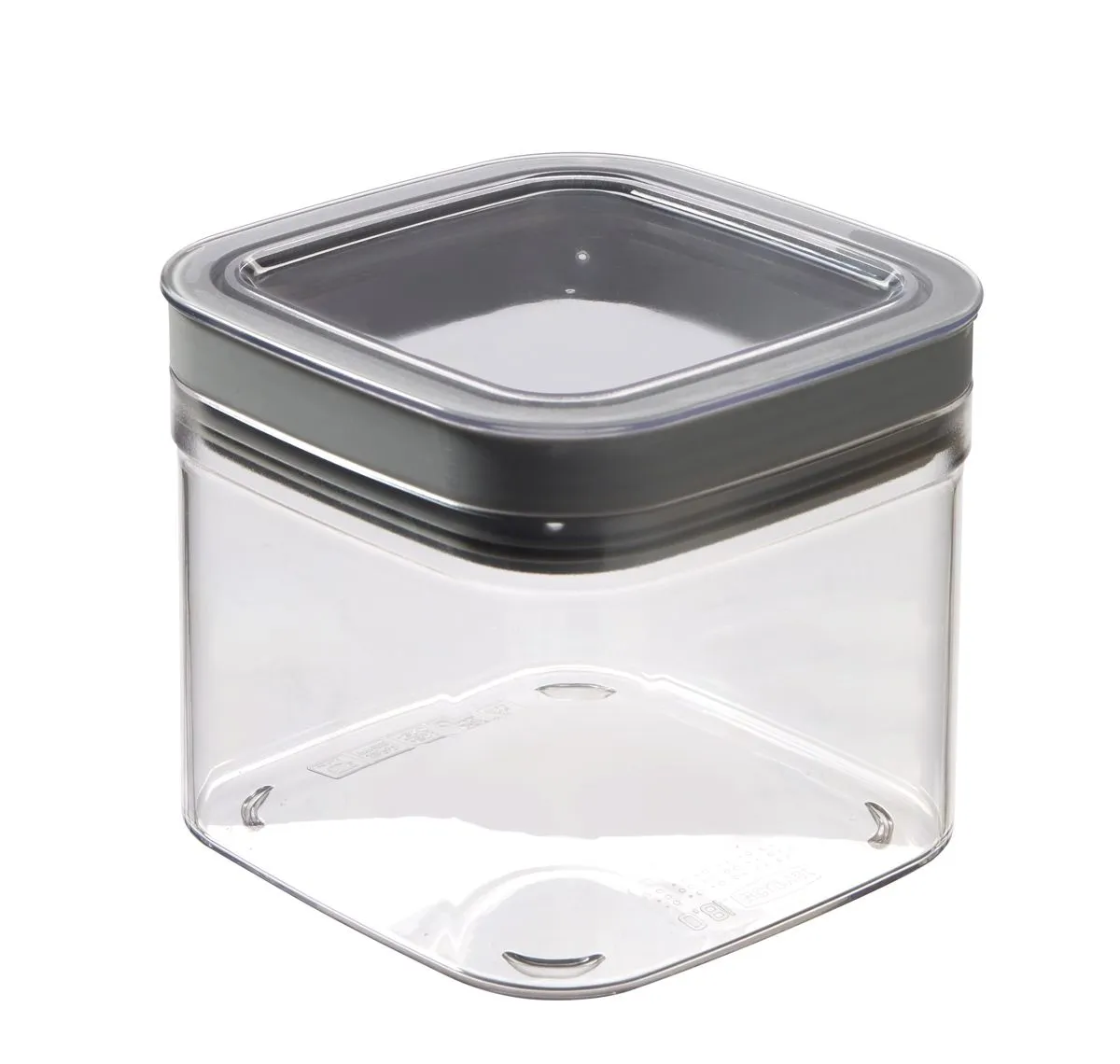 POSODA ZA SHRANJEVANJE CURVER 0.8L 12X12X10 CM DRY CUBE TRANSPARENT SIVA