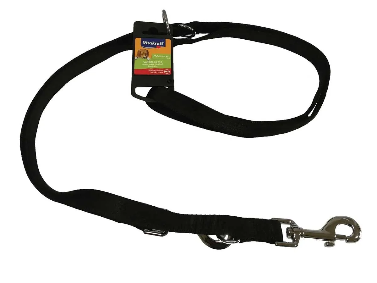 POVODEC SOFT GRIP, 20MM/200CM, ČRN