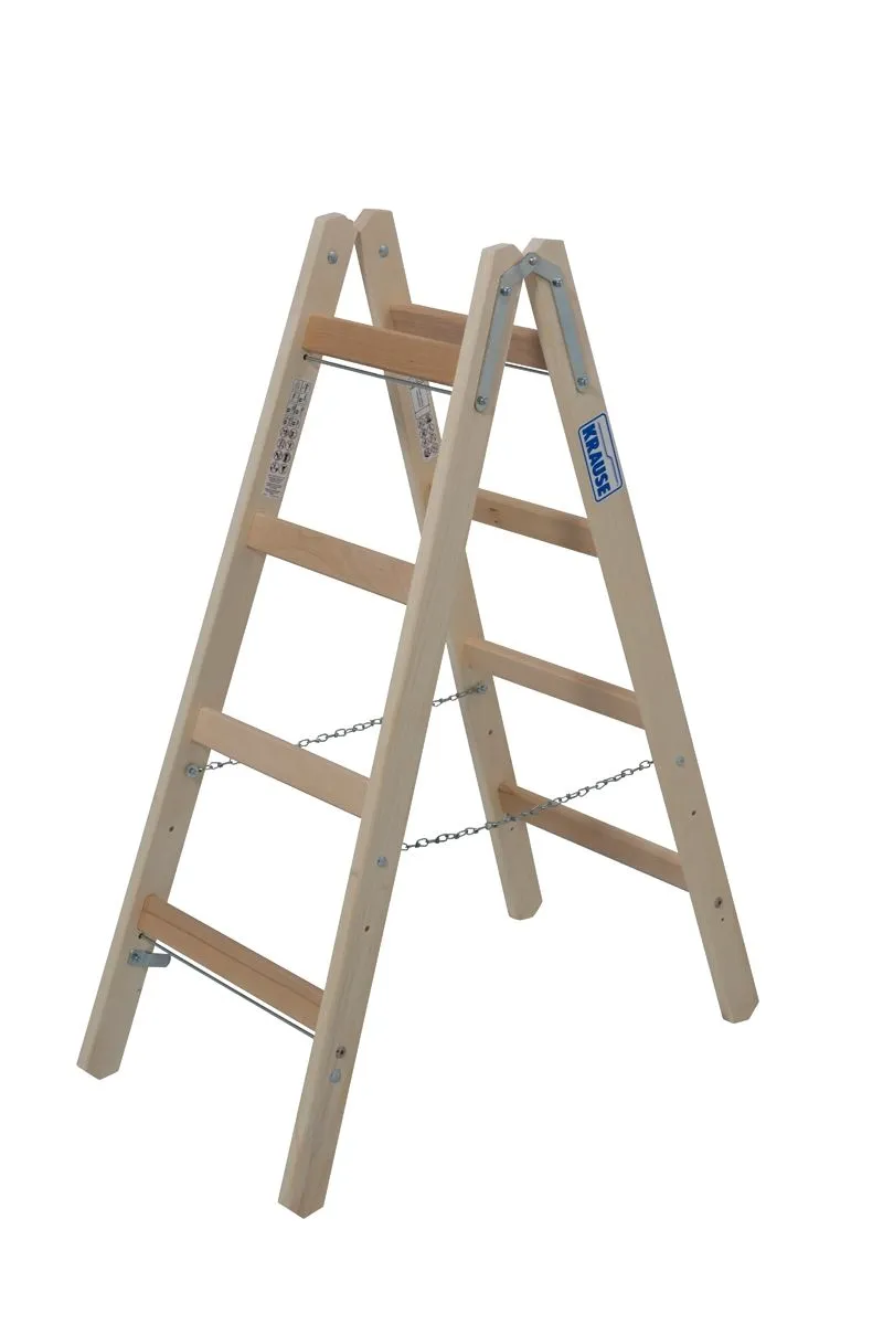 PROSTOSTOJEČA LESTEV KRAUSE STABILO 2X4 STOPNIC LESENA 1.15M