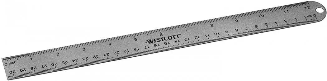 RAVNILO, ŠABLONA WESTCOTT KOVINSKO 30 CM E-14176 00