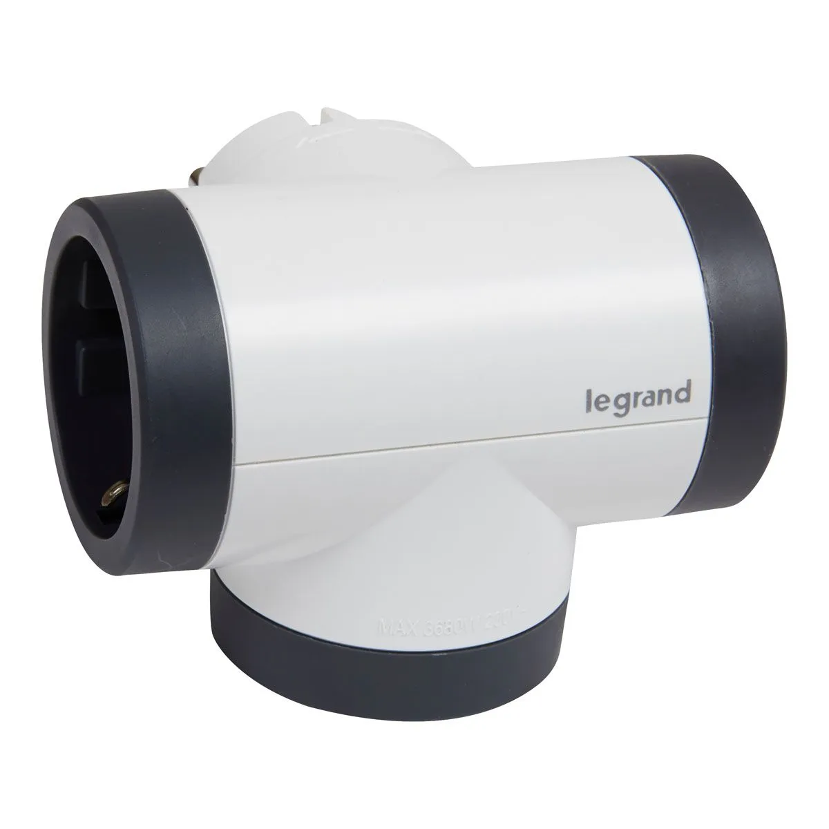 RAZDELILNIK/ADAPTER LEGRAND 3X ŠUKO VRTLJIV BEL / ČRN