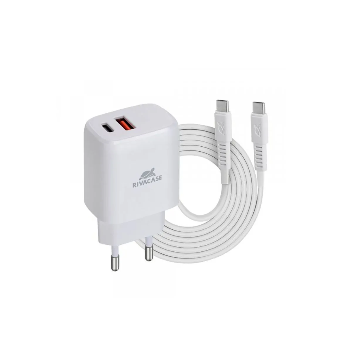 RIVACASE HIŠNI POLNILEC PS4192 WD4 QUICK CHARGE 20W VHOD TYPE C IN USB, TER S KABLOM TYPE C - ORIGINAL (EU BLISTER) BEL