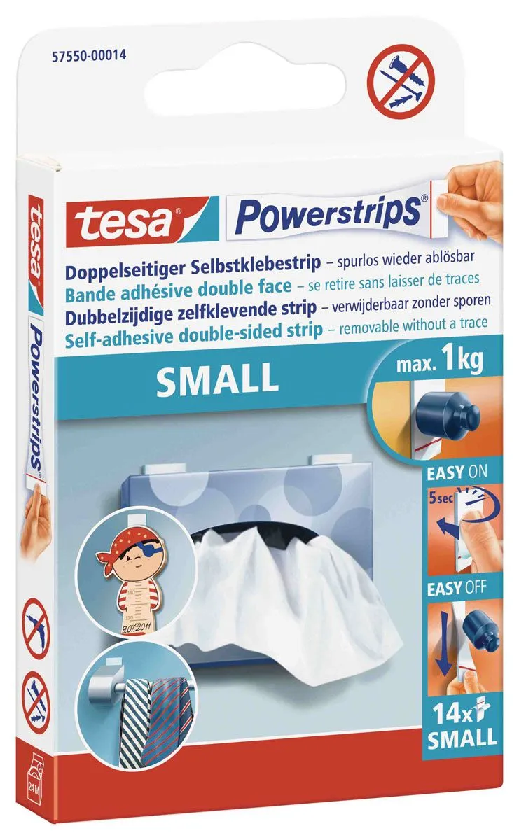 SAMOLEPILNI IZDELEK TESA POWERSTRIPS MALI, 14 KOS
