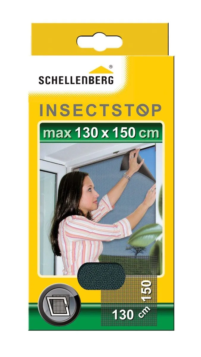 SCHELLENBERG ZAŠČITNA MREŽA PROTI INSEKTOM ZA OKNO 130X150 CM ANTRACIT