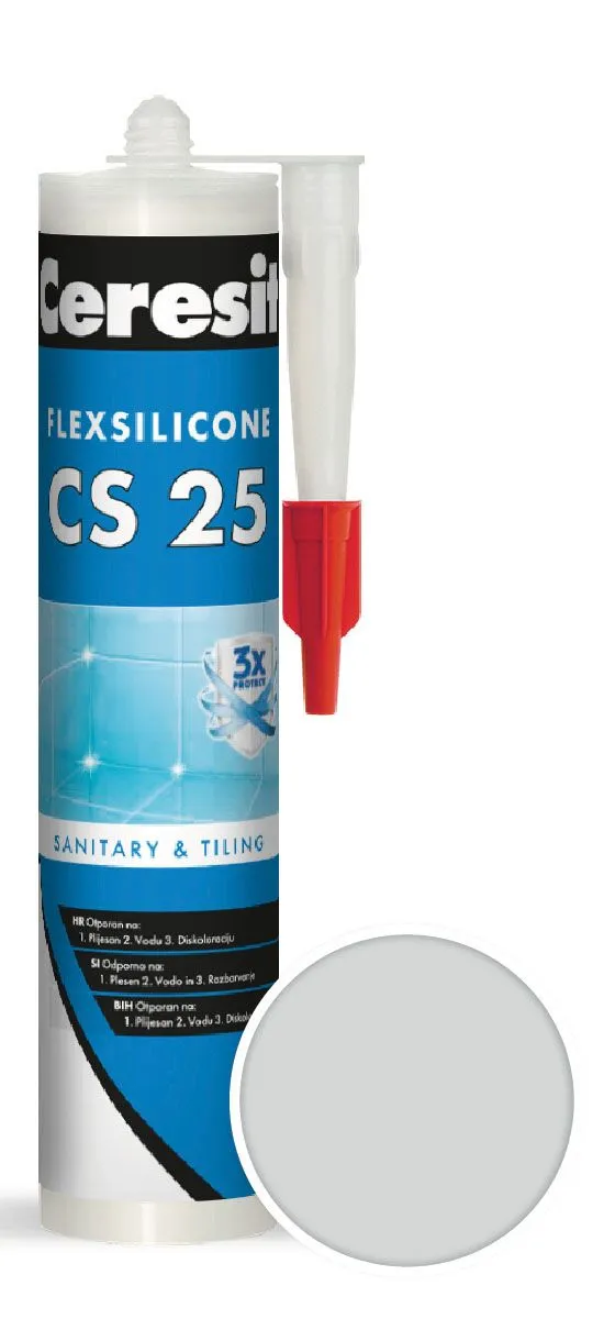 SILIKONSKA TESNILNA MASA HENKEL ACB CERESIT CS 25 04 SILVER 280 ML