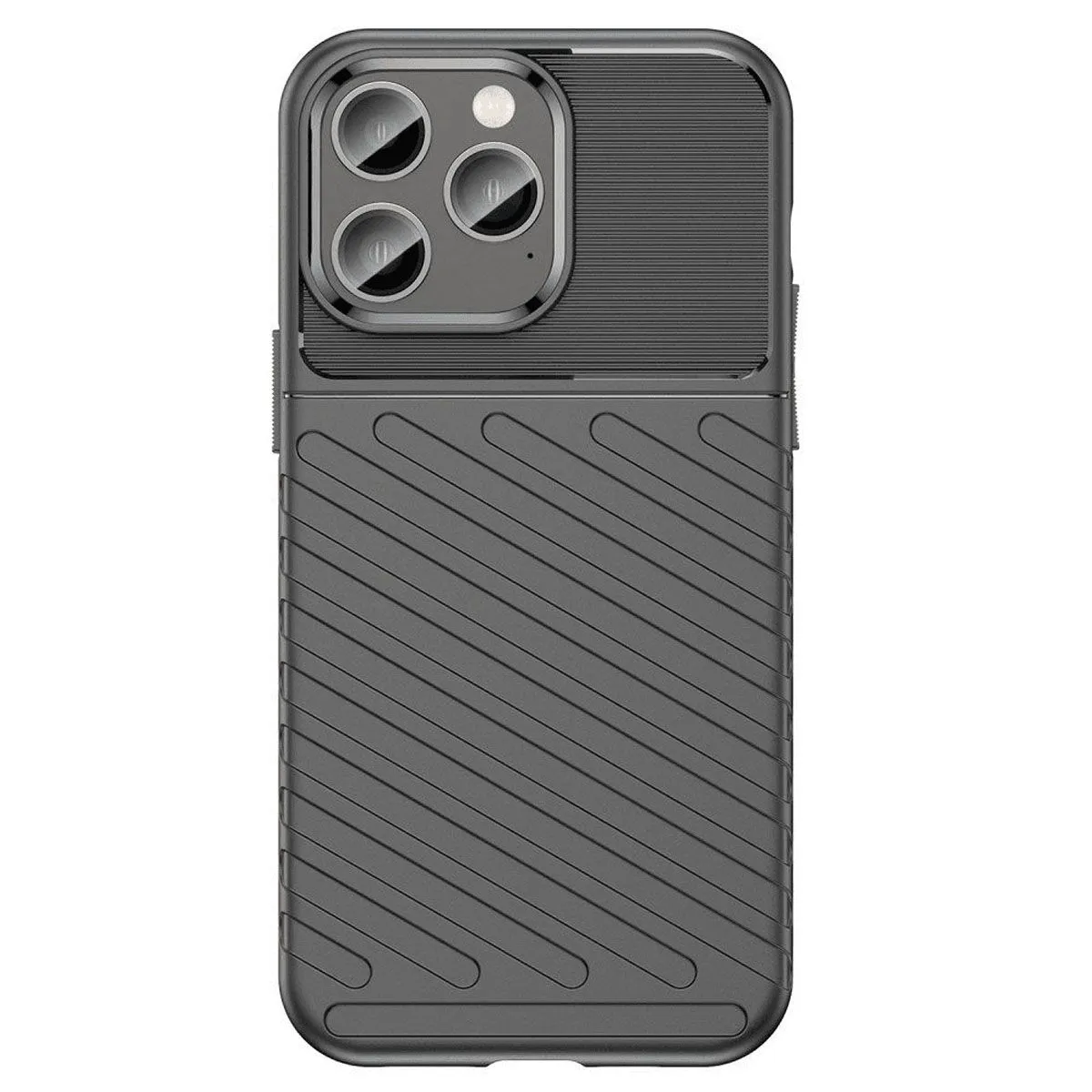 SILIKONSKI OVITEK THUNDER ARMOR ZA IPHONE 15 PRO MAX - ČRN