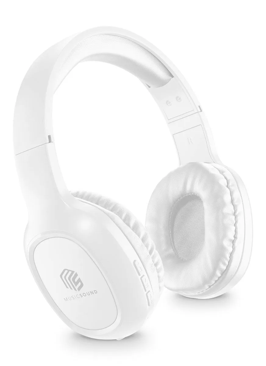 SLUŠALKE MUSIC SOUND NAGLAVNE BASIC BLUETOOTH BELE