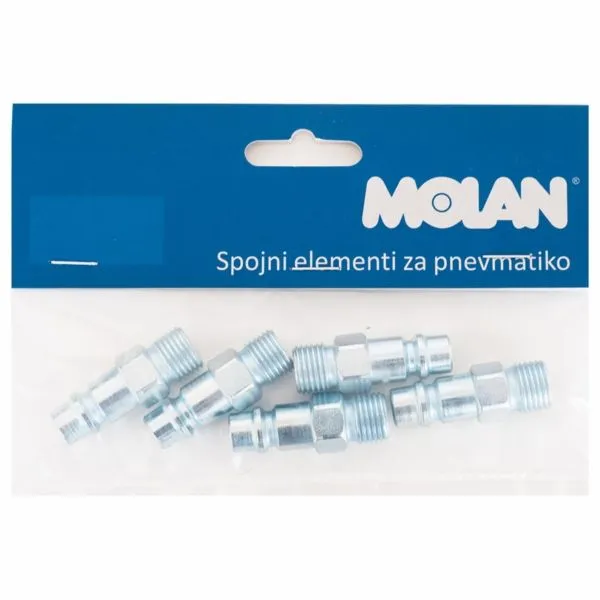 SPOJNI ELEMENT MOLAN VTIČ 1/4 ZN ZA CEV FI 8 5 KOS