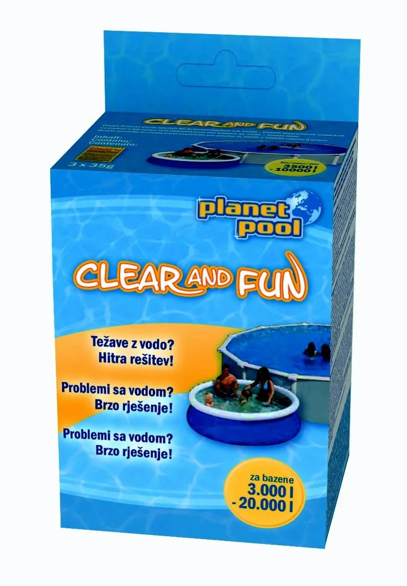 SREDSTVO ZA NEGO PLANET POOL CLEAR AND FUN ZA SUNKOVITO DEZINFEKCIJO