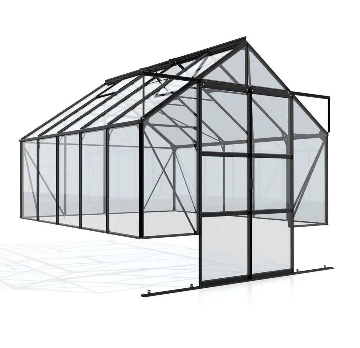 STEKLEN RASTLINJAK VITAVIA CASSANDRA 8300, ESG 3 MM ČRNA