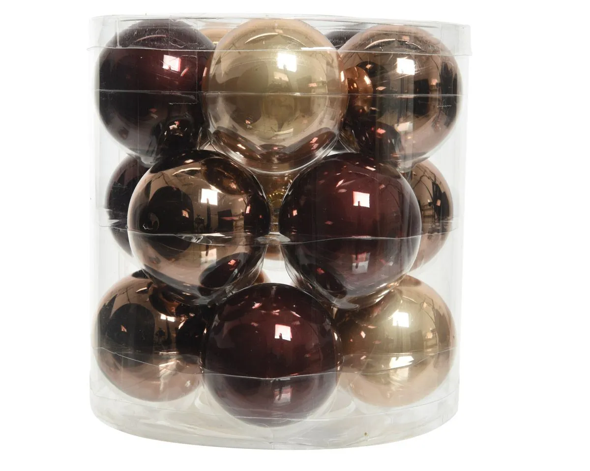 STEKLENA BUNKA DECORIS RJAVA MIX SIJOČE 15/1 FI 6 CM