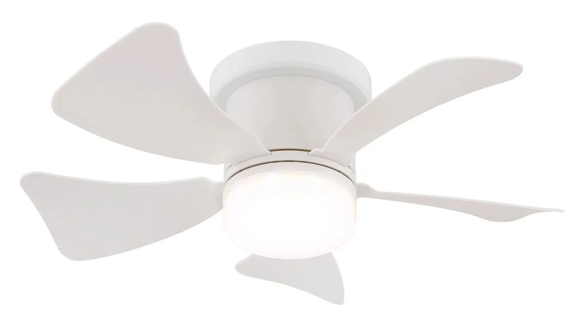 STROPNI VENTILATOR GLOBO KOVINSKI BEL MAT LED