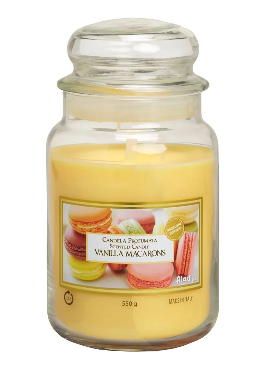 SVEČA V KOZARCU ALADINO LARGE JAR MACARONS