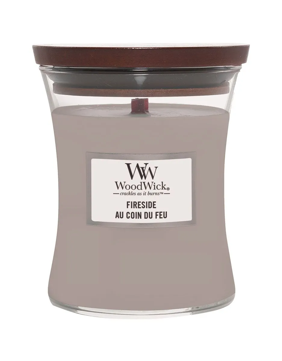 SVEČA V KOZARCU WOODWICK CLASSIC MEDIUM FIRESIDE