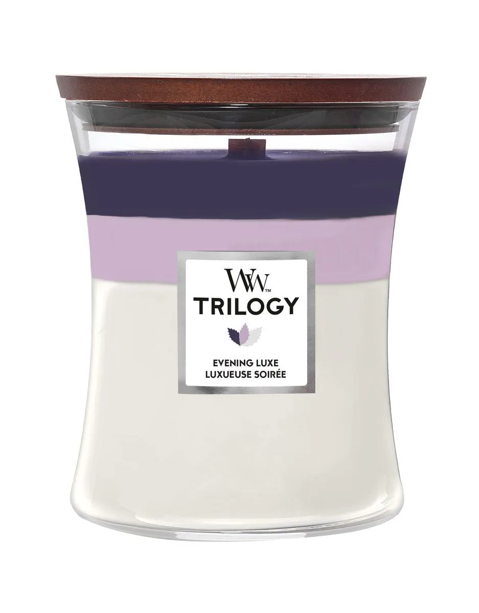 SVEČA V KOZARCU WOODWICK TRILOGY MEDIUM EVENING LUXE