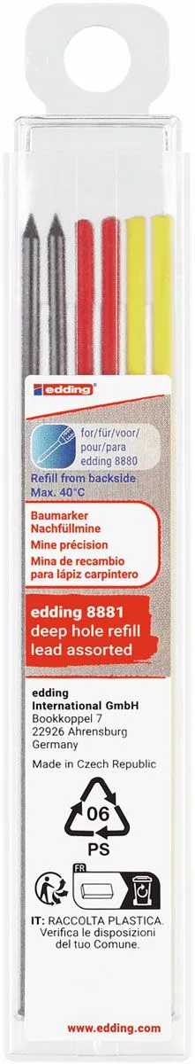 SVINČNIK EDDING SET MINIC ZA SVINČNIK E-8880 SOFT 6/1