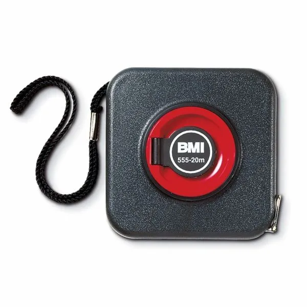 TRAČNI METER MM-SKALA BMI 10M KOVINSKI TRAK BELOL.