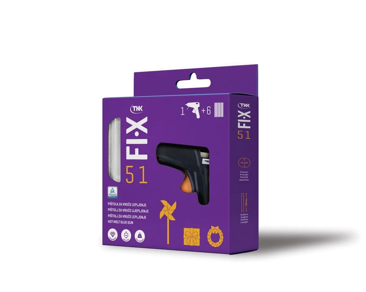 VROČE LEPLJENJE FIX 51 PIŠTOLA ZA VROČE LEPLJENJE