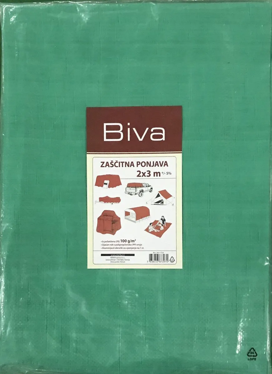 ZAŠČITNA PONJAVA BIVA ZAŠČITNA PONJAVA 2 X 3 M 100G/M2