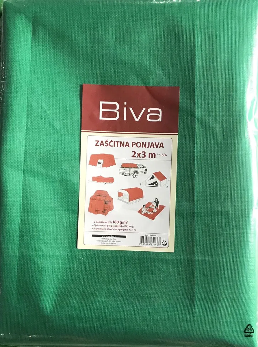ZAŠČITNA PONJAVA ZAŠČITNA PONJAVA 2 X 3 M 180 G/M2 ZELENA MOČNA