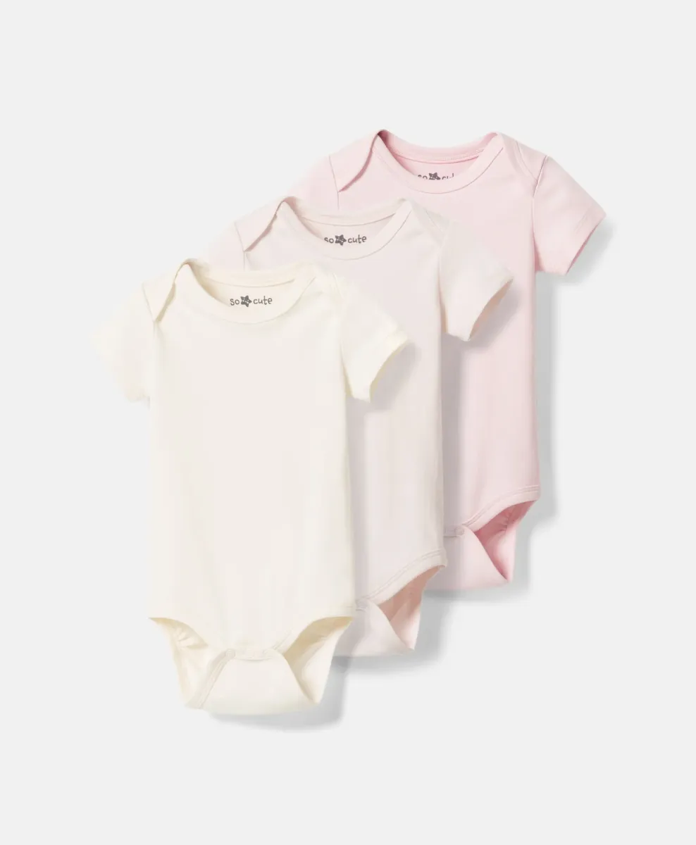 Bodi s kratkimi rokavi 3-pack
