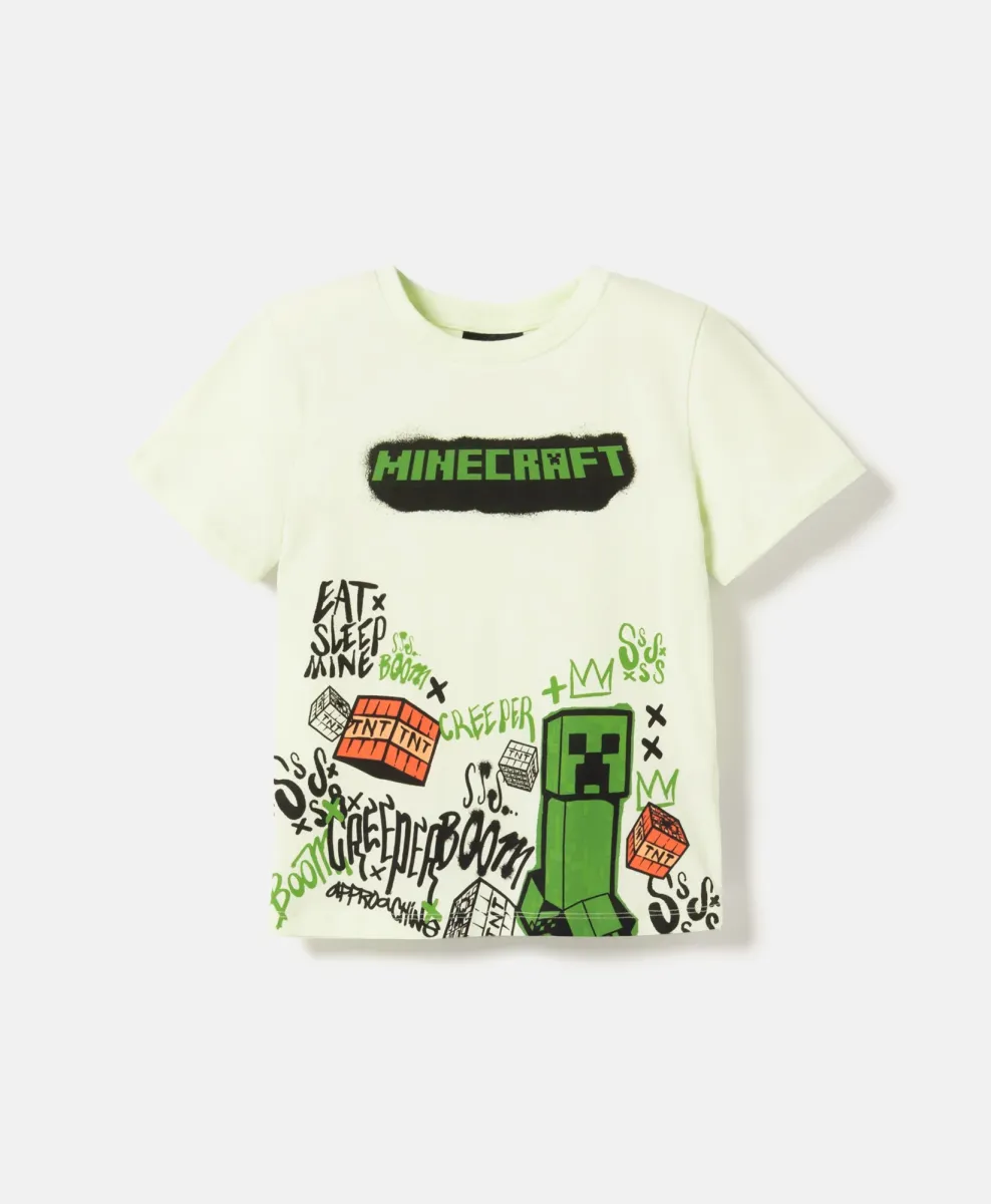 Deška majica Minecraft Creeper 100% bombaž