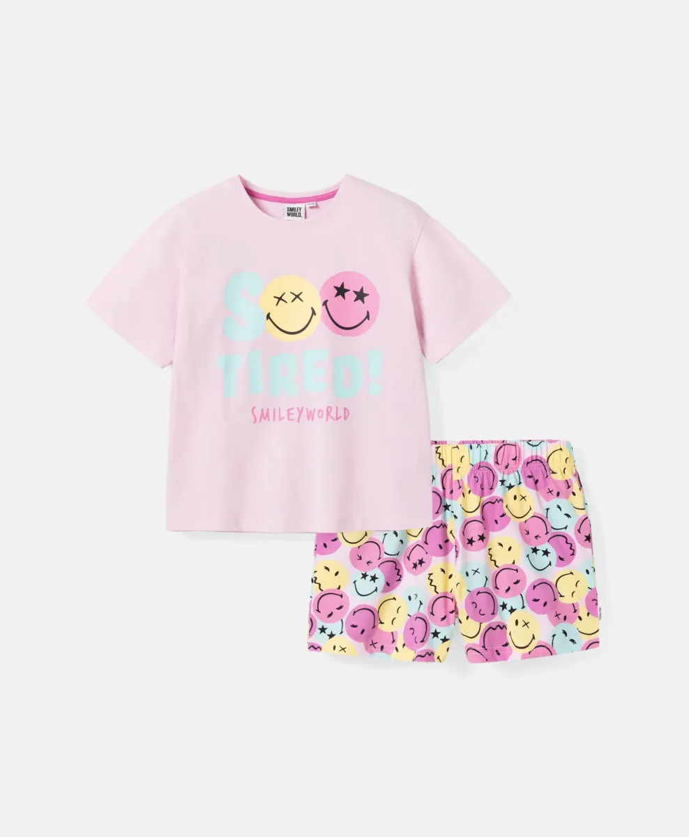 Dekliška pižama oversize Smiley World 100% bombaž