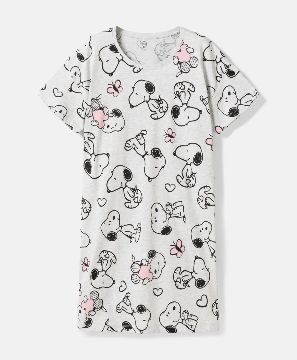 Ženska nočna srajca Snoopy 100% bombaž