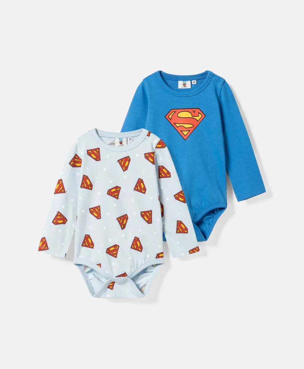 Komplet bodijev za dojenčke Superman, 2 kosa