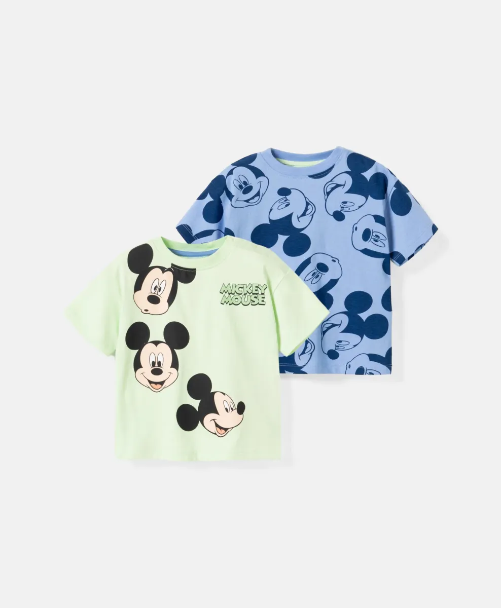 Komplet dojenčkovih majic Mickey Mouse iz 100 % bombaža