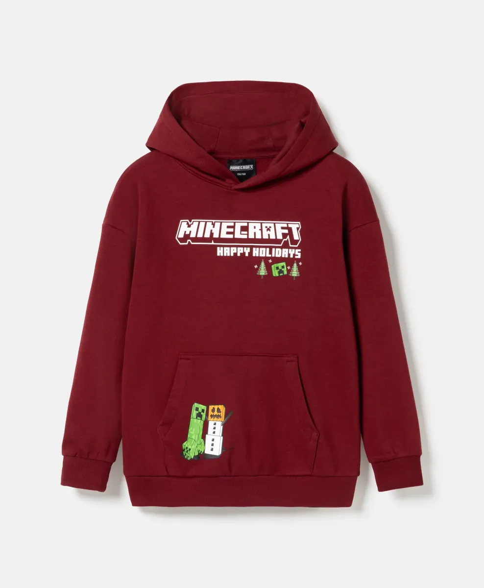 Pulover Minecraft s kapuco za dečke