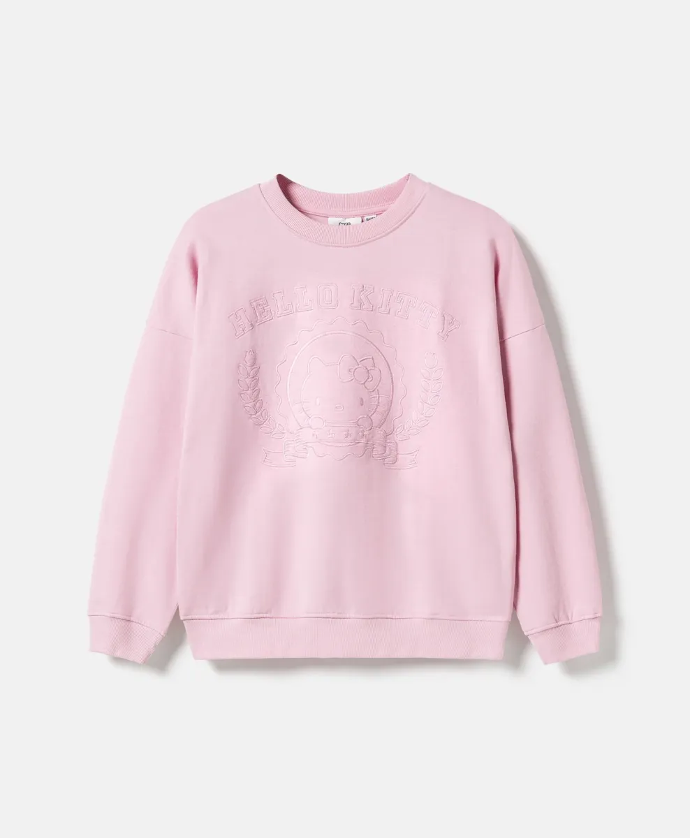 Pulover za deklice z vezenjem Hello Kitty