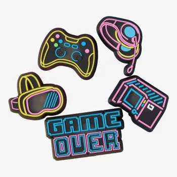 Crocs JIBBITZ / LIGHTS UP NEON GAMER 5 PACK