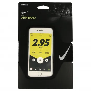 Nike LEAN ARM BAND BLACK/BLACK/SILVER